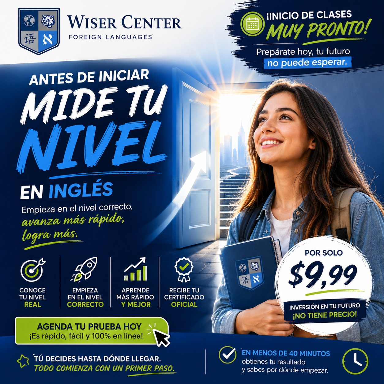 English Placement Test de Wiser Center para medir el nivel de inglés